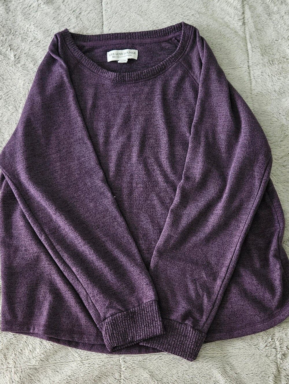 Live Love Lounge Pajama Set XXL Purple Floral Soft Cozy Knit Sleepwear set - Picture 2 of 6